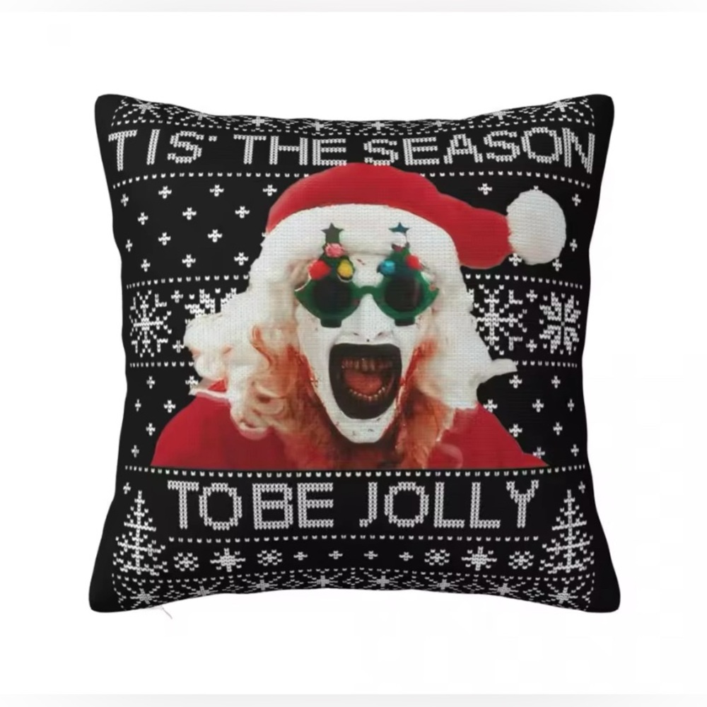 Horror Clown Movie Art Terrifier Pillowcase Double-sided Printing Fabric Cushion